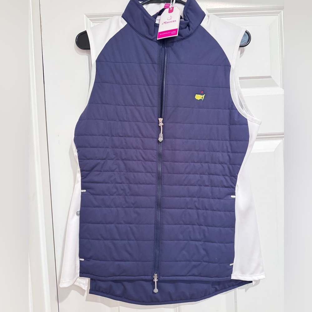 Masters Women’s Sleeveless Quilted Golf Vest Medium - Navy/White